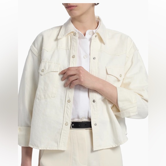 TWP Cropped Snap Front Western Inspired Shirt Jacket XS/S - Picture 10 of 15